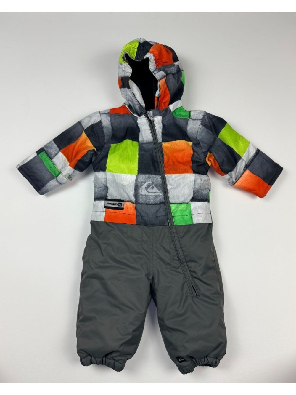 Quiksilver Infant Waterproof Hooded Snowsuit Colorblock Size 9M